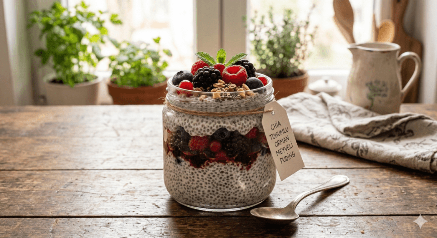 Diyetisyen Serpil Öztürk - Chia Tohumlu Orman Meyveli Puding Diyetisyen Serpil Öztürk - Chia Tohumlu Orman Meyveli Puding