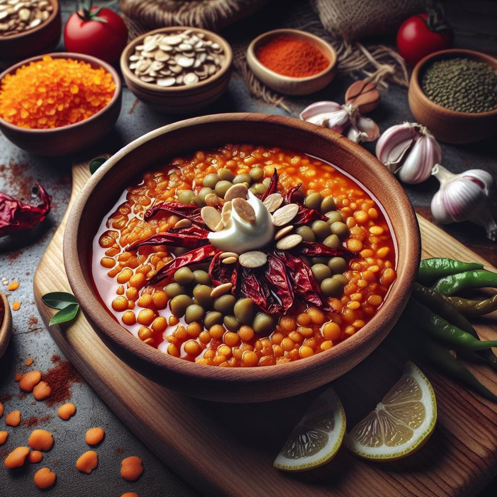 Baharatlı Kırmızı Mercimek Ezmesi Baharatlı Kırmızı Mercimek Ezmesi