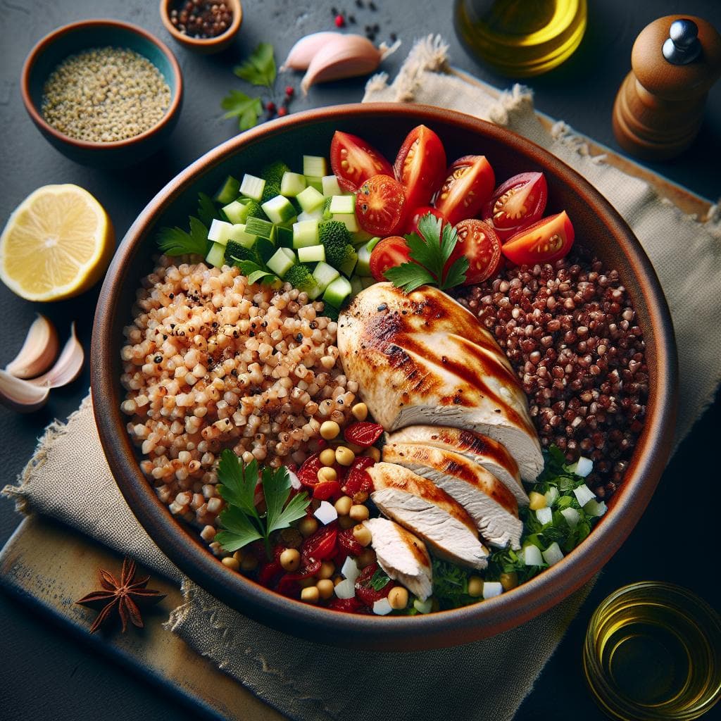 Diyetisyen Serpil Öztürk - Tavuklu ve Yeşil Sebzeli Karabuğday Salatası Diyetisyen Serpil Öztürk - Tavuklu ve Yeşil Sebzeli Karabuğday Salatası